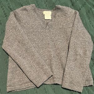 100% Extra Fine Merino Wool Gray Sweater
